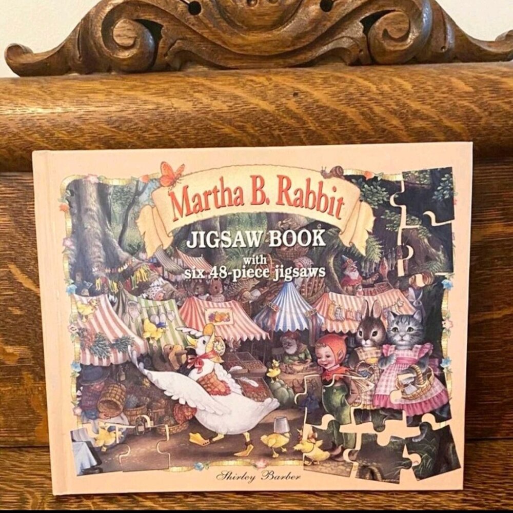 New Vintage Puzzle Book Martha B. Rabbit Jigsaw Book 6 Complete Puzzles 2004 Shi